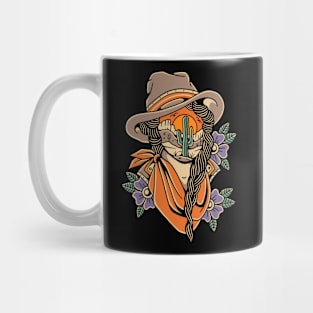 Cowgirl Traditional Tattoo Vintage Mug